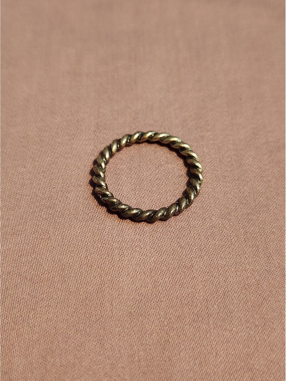 Twisted Rope Style Silver Tone Ring Size 4 - Picture 4 of 6